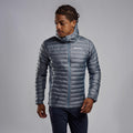 Stone Blue Montane Men's Icarus Lite Hooded Jacket Model 3 MICLHSTB