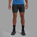 Black Montane Men's Jetstream 5" Trail Running Half Tights Model Front MJST5BLA