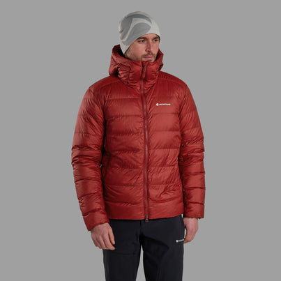 Dark Maple Montane Men's Kamen Hooded Down Jacket Front MKAHODAM