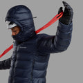 Eclipse Blue Montane Men's Kamen Hooded Down Jacket Model 7 MKAHOECL