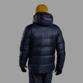 Eclipse Blue Montane Men's Kamen XT Hooded Down Jacket Model Back MKAXHECL
