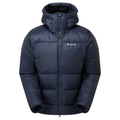 Eclipse Blue Montane Men's Kamen XT Hooded Down Jacket Front MKAXHECL