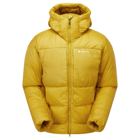 Ginkgo Gold Montane Men's Kamen XT Hooded Down Jacket Front MKAXHGIN