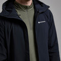 Black Montane Men's Khamsin Hooded Softshell Jacket Model 9 MKHAHBLA