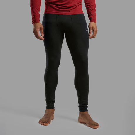 Black Montane Men's Malli Merino Leggings Front MMALLBLA
