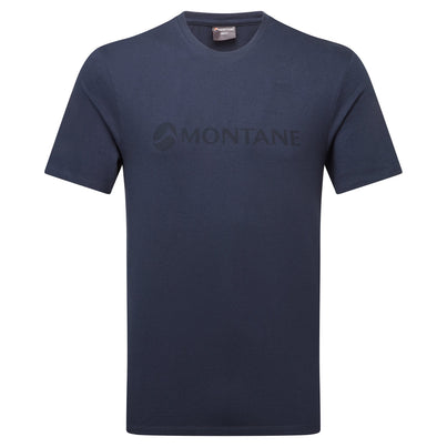 Eclipse Blue Montane Men's Mono Logo T-Shirt Front and Back MMLGTECL