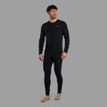 Black Montane Men's Malli Long Sleeve Merino T-Shirt Model 3 MMLSTBLA