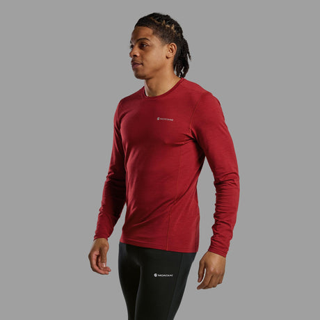 Dark Maple Montane Men's Malli Long Sleeve Merino T-Shirt Front MMLSTDAM
