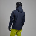 Eclipse Blue Montane Men's Niveus Lite Waterproof Jacket Model Back MNILJECL