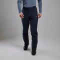 Eclipse Blue Montane Men's Nordes Softshell Pants Model Front MNORPECL