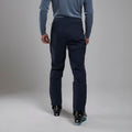 Eclipse Blue Montane Men's Nordes Softshell Pants Model Back MNORPECL