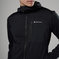 Black Montane Men's Protium CP Hooded Fleece Jacket Model 4 MPCPHBLA