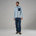Frost Blue Montane Men's Protium CP Hooded Fleece Jacket Model 3 MPCPHFRO