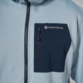 Frost Blue Montane Men's Protium CP Hooded Fleece Jacket Model 4 MPCPHFRO