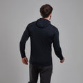 Black Montane Men's Protium Lite Hooded Fleece Jacket Model Back MPOLHBLA