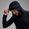 Black Montane Men's Protium Lite Hooded Fleece Jacket Model 3 MPOLHBLA