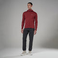 Dark Maple Montane Men's Protium Lite Hooded Fleece Jacket Model 3 MPOLHDAM