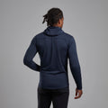Eclipse Blue Montane Men's Protium Lite Hooded Fleece Jacket Model Back MPOLHECL