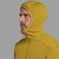 Ginkgo Gold Montane Men's Protium Lite Hooded Fleece Jacket Model Hood MPOLHGIN