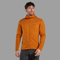 Amber Montane Men's Protium Hooded Fleece Jacket Model Front MPRHOAMB