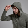 Caper Montane Men's Protium Hooded Fleece Jacket Model 3 MPRHOCAP