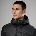 Black Montane Men's Prism Hooded Insulated Jacket Model 4 MPRJHBLA