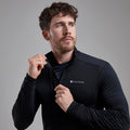 Black Montane Men's Protium Lite Pull On Fleece Model 4 MPRLPBLA
