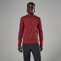 Dark Maple Montane Men's Protium Lite Pull On Fleece Model Front MPRLPDAM