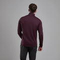 Dark Garnet Montane Protium Fleece Pull-On Jacket Model Back MPRPODGA
