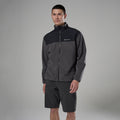 Midnight Grey Montane Men's Roco Fleece Jacket Model Front MROJAMNG