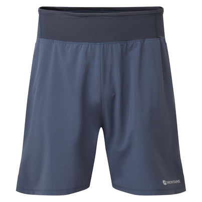 Eclipse Blue Montane Men's Slipstream 7" Trail Running Shorts Front MS7SHECL