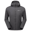 Midnight Grey Montane Men's Sirocco Hooded Insulated Jacket Front MSIRHMNG