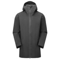 Midnight Grey Montane Men's Spirit Long Waterproof Jacket Front MSLOJMNG