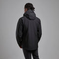 Black Montane Men's Solution Waterproof Jacket Model Back MSOJABLA