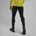 Black Montane Men's Slipstream Thermal Trail Running Tights Model Back MSTHRBLA