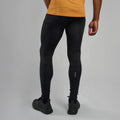 Black Montane Men's Slipstream Trail Running Tights Model Back MSTTRBLA