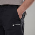 Black Montane Men's Tenacity Softshell Shorts Model 4 MTSHOBLA