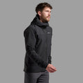 Black Montane Men's Tenacity Hooded Softshell Jacket Model 4 MTENHBLA