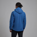 Neptune Blue Montane Men's Tenacity XT Hooded Softshell Jacket Model Back MTEXHNEP