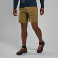 Olive Montane Men's Terra Lite Shorts Model Front MTLSHOLI