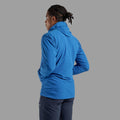 Neptune Blue Montane Men's Tenacity Nano Hooded Softshell Jacket Model Back MTNNHNEP