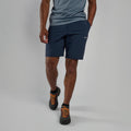 Eclipse Blue Montane Men's Tenacity Lite Shorts Model Front MTNSHECL