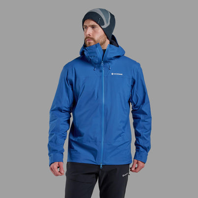 Neptune Blue Montane Men's Torren Waterproof Jacket Front MTOJANEP