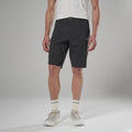 Midnight Grey Montane Men's Tenacity Softshell Shorts Model Front MTSHOMNG
