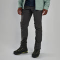 Midnight Grey Montane Men's Tenacity XT Pants Model Front MTXTSMNG
