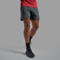 Midnight Grey Montane Men's Volantis 7" Shorts Model Front MVO7SMNG