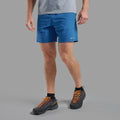 Neptune Blue Montane Men's Volantis 7" Shorts Model Front MVO7SNEP