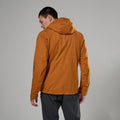 Amber Montane Men's Vortic Waterproof Jacket Model Back MVORJAMB