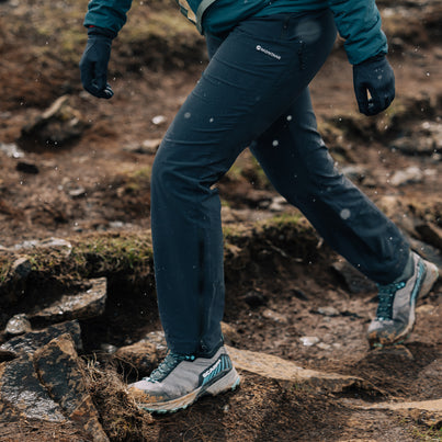Black Montane Women's Terra Stretch Trousers Front FSTPRBLA