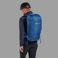 Neptune Blue Montane Valen 30L Backpack Model Front PVA30NEP
